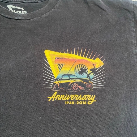 IN-N-OUT BURGER 70th ANNIVERSARY FAST FOOD RESTAURANT TEE T SHIRT Mens M Black - Picture 6 of 7